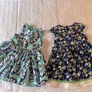 2T two blue summer dresses